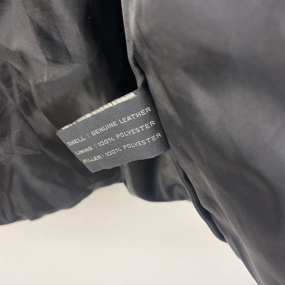 Cropped Black Leather Jacket - Picture 6 of 10